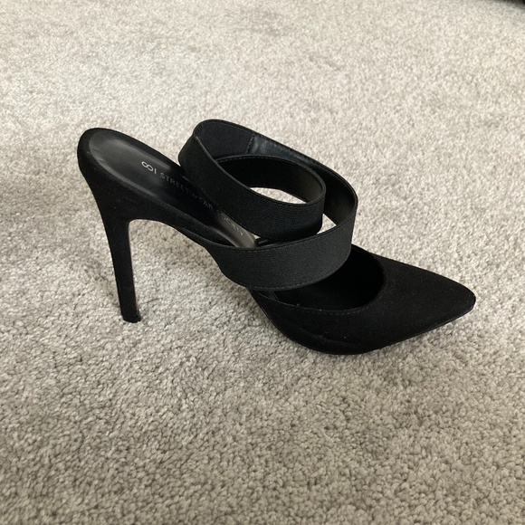 3/$10 SALE Pointed Toe Suede Wrap Ankle Heels - Picture 2 of 5